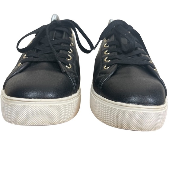 EUC Aldo casual vegan leather and canvas sneaker, black, size 8. - Picture 4 of 9